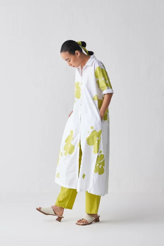 Back Pleat jacket CO ORD - LIME