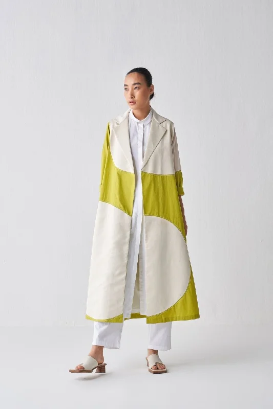 Moon Jacket Co ord - Lime and Ivory