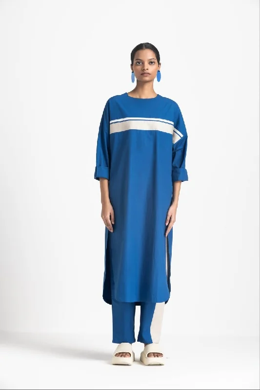 Long Jumper Co-ord - Electric Blue