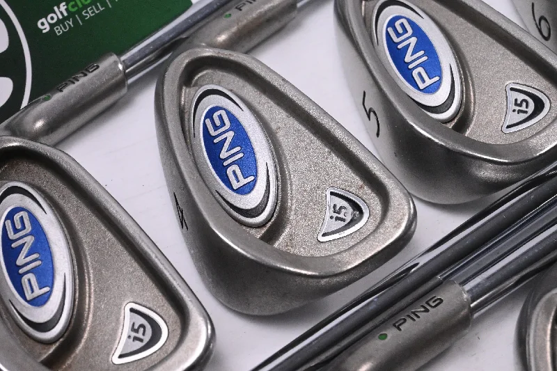 Ping i5 Irons / 3-PW+UW / Green Dot / Stiff Flex Ping Shafts