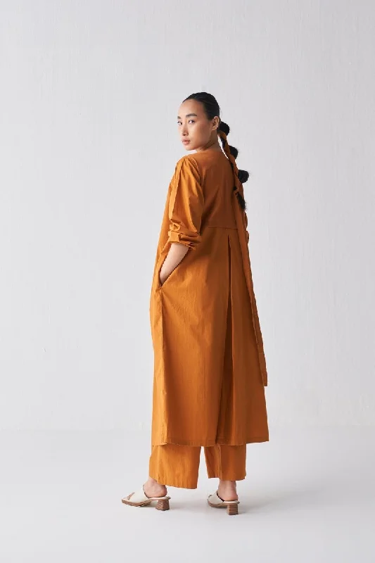 Back Yoke Jacket Co ord - Rust