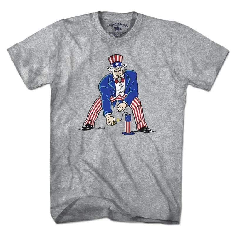 Three Point Stance Uncle Sam T-Shirt