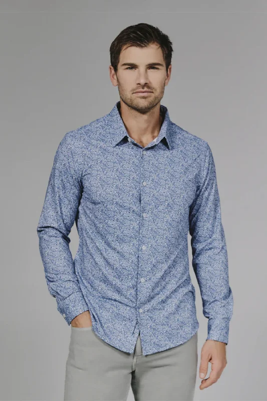 7Diamonds Prague Woven Shirt for Men in Blue | SMKL-8052-BLUE