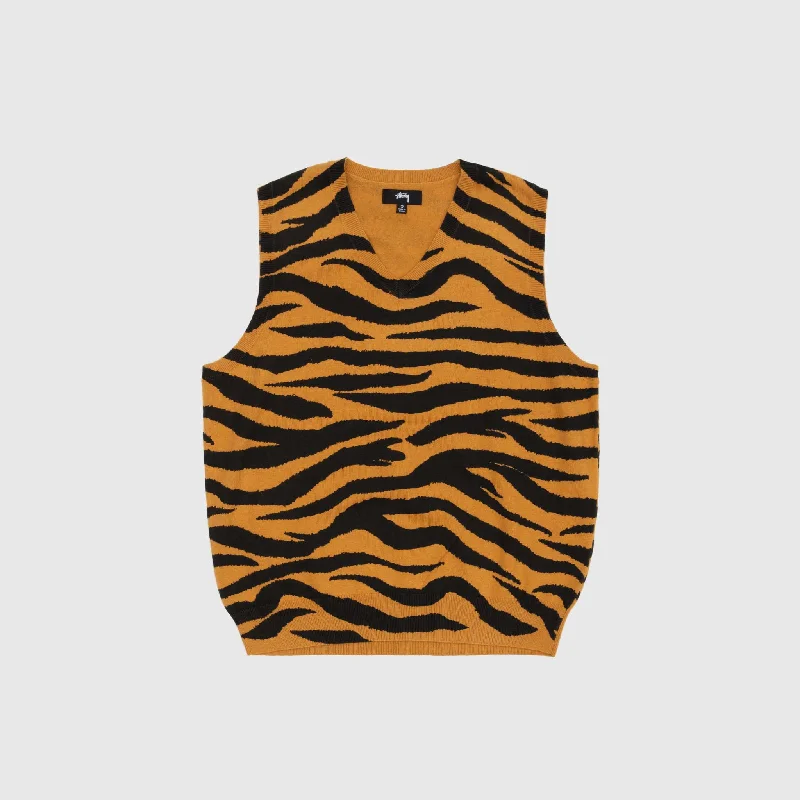 TIGER PRINTED SWEATER VEST