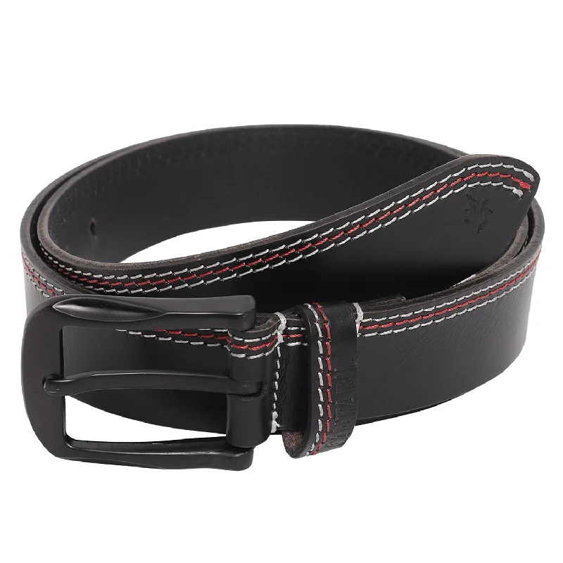 Men's Black Casual Single Side Belt