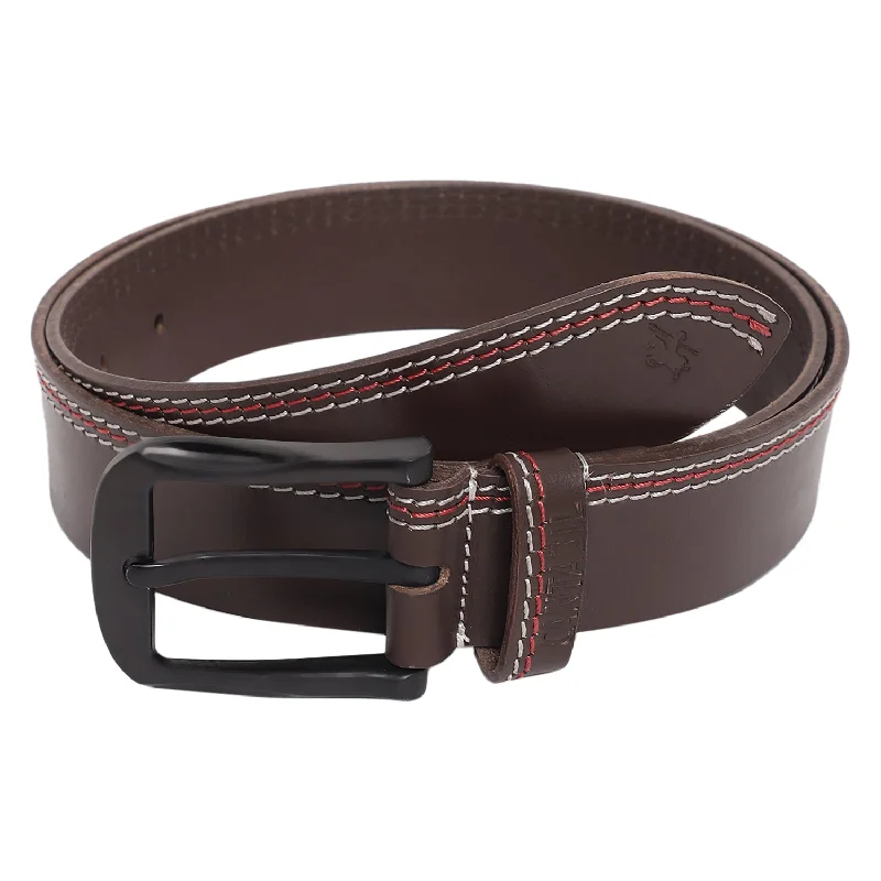 Men's Brown Casual Single Side Belt