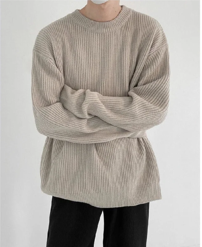 Round Neck Pleated Pullover