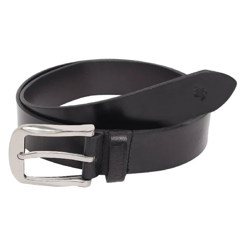 Men's Black Casual Single Side Belt