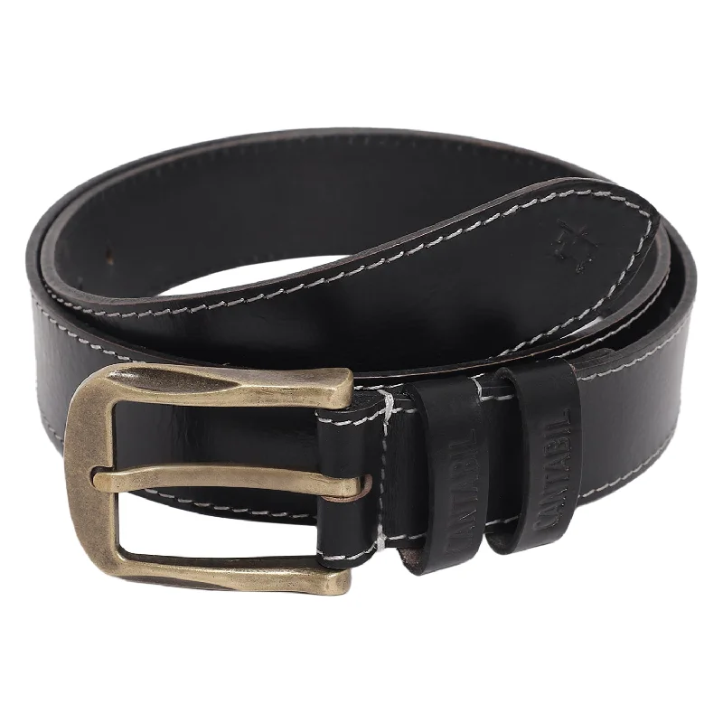 Men's Black Casual Single Side Belt