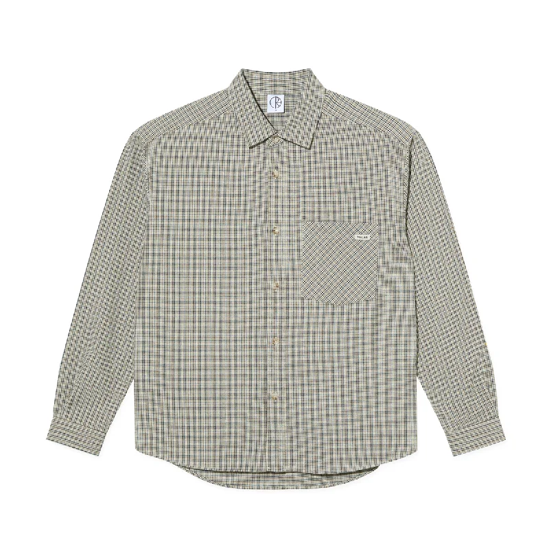 Polar Mitchell LS Button Up Shirt - Creme Check