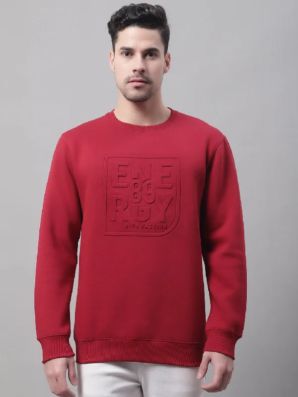 Men Maroon Sweatshirt