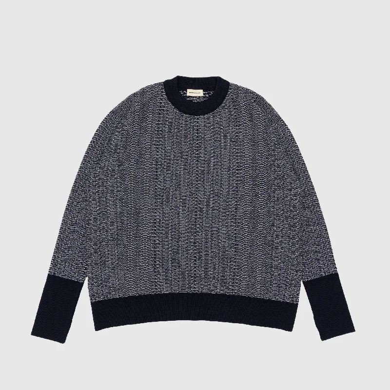 WAVE KNITTED CREW NECK