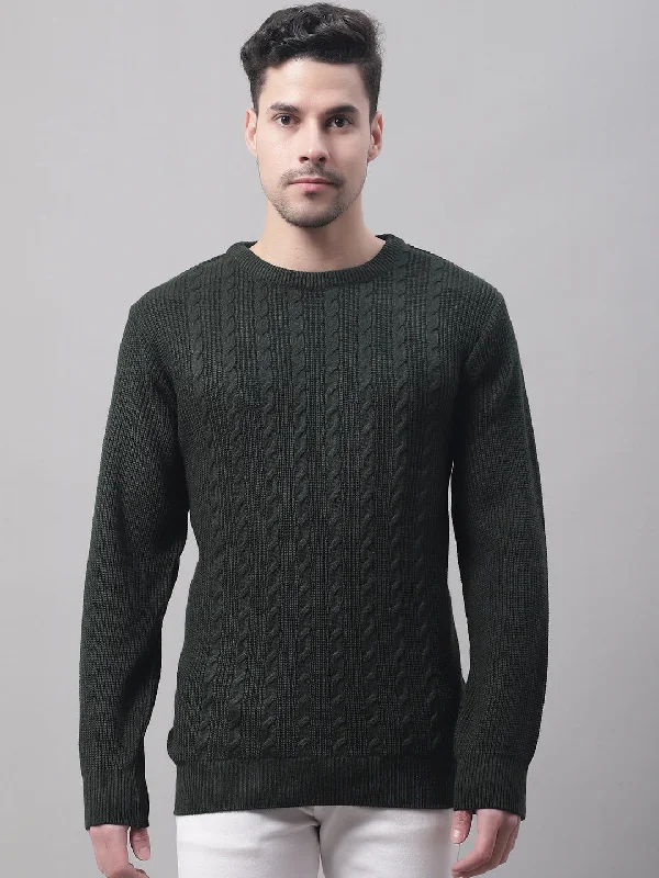 Men Olive Sweater