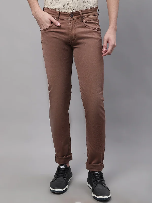 Mens Brown Denim