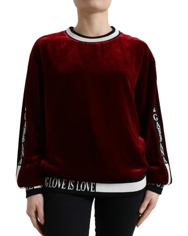 Dolce & Gabbana  Women's 'Love is Love' Velvet Sweatshirt