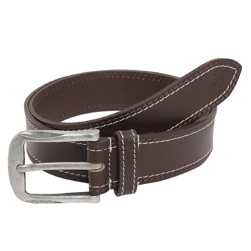 Men's Brown Casual Single Side Belt