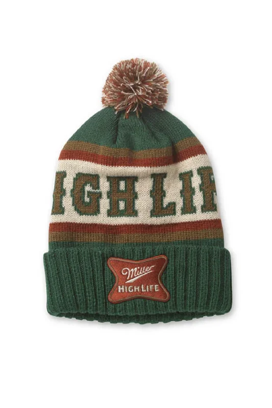 American Needle Pillow Lined Miller High Life Beanie for Men in Green | 23012B-MHL