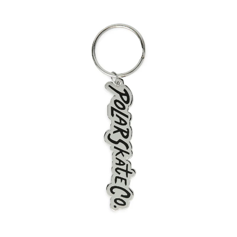 Polar Surf Logo Keychain - Silver / Black