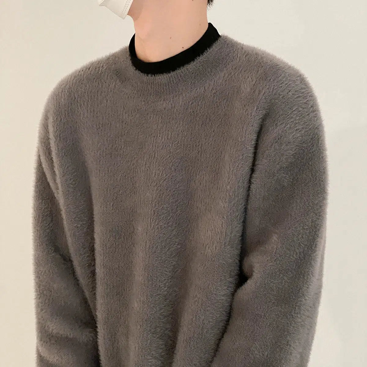 Mohair Cashmere Pullover Sweater