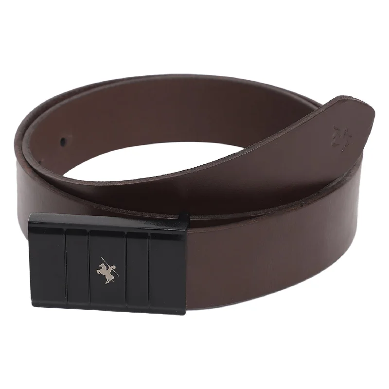 Men's Brown Casual Single Side Belt