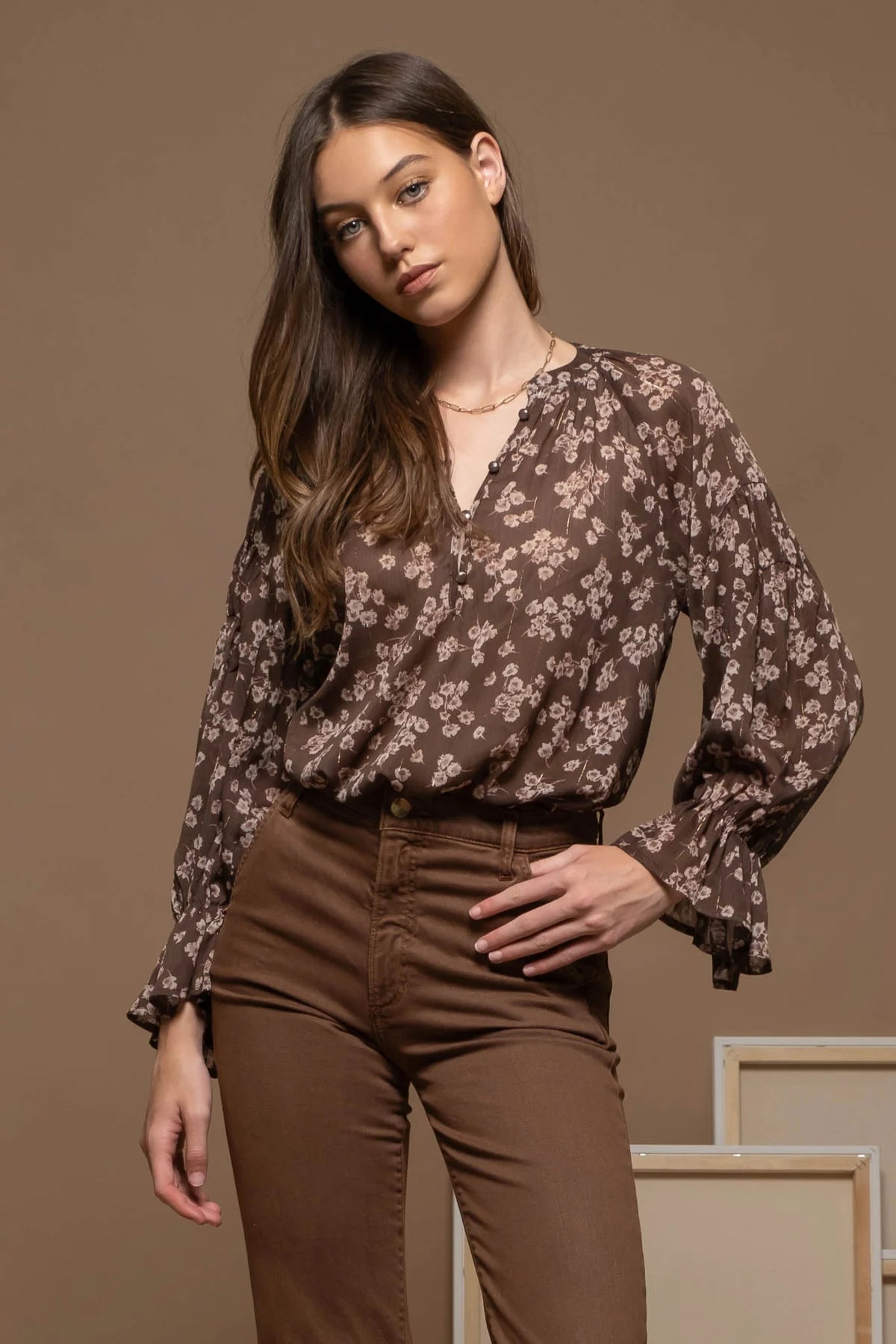 Sheer Floral Top