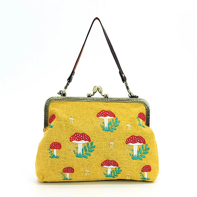 Mushrooms Kisslock Bag