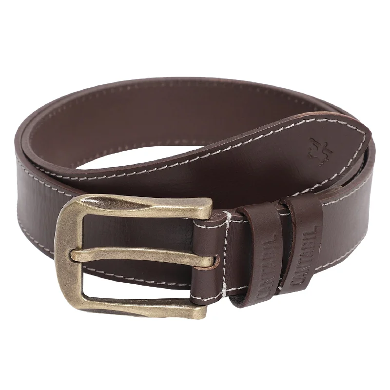 Men's Brown Casual Single Side Belt