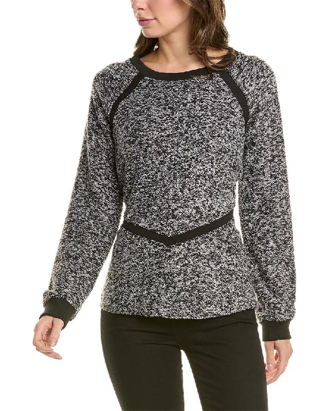 Donna Karan Ribbed Inset Pullover