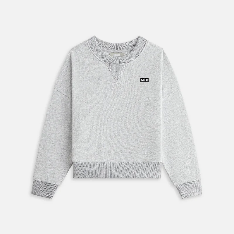 Kith Kids Long Sleeve Nelson Crewneck - Light Heather Grey