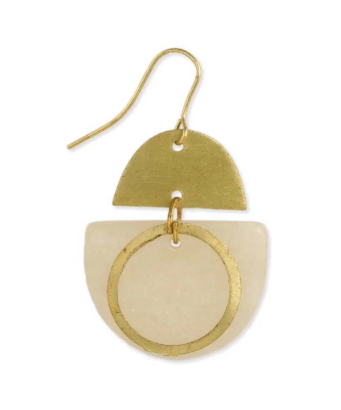 Lightweight Gold Resin Modern Earrings