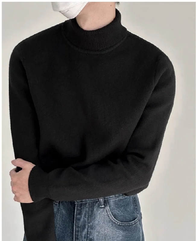 Turtleneck Slim-Fit Knitted Sweater