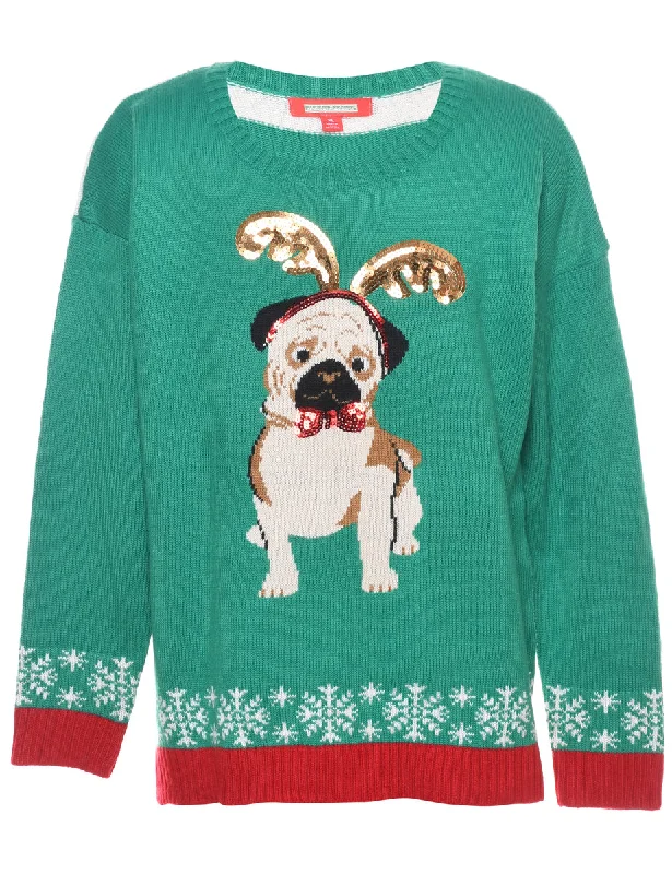 Animal Design Christmas Jumper - XL