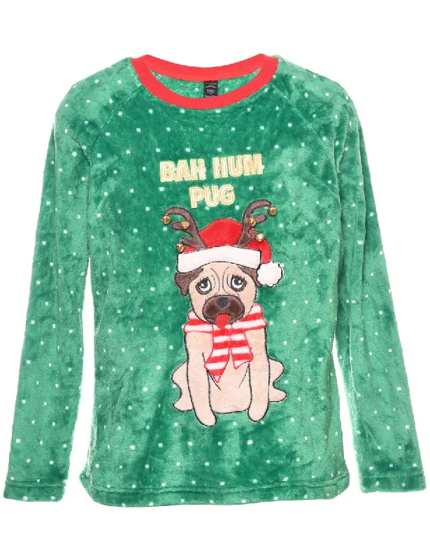 Animal Design Christmas Sweatshirt - M