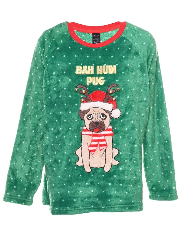 Animal Design Christmas Sweatshirt - XL