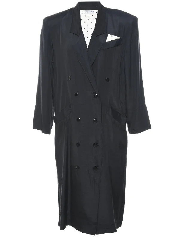 Black Coat Dress - L