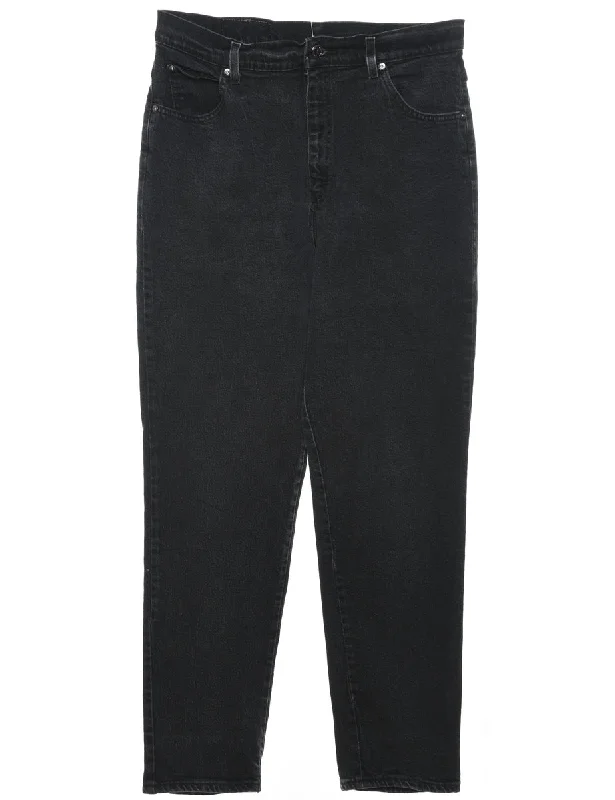 Black Tapered Lee Jeans - W32 L31