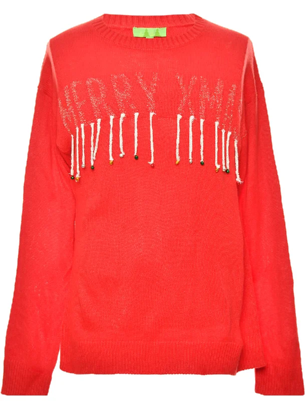 Embellished Christmas Jumper - M