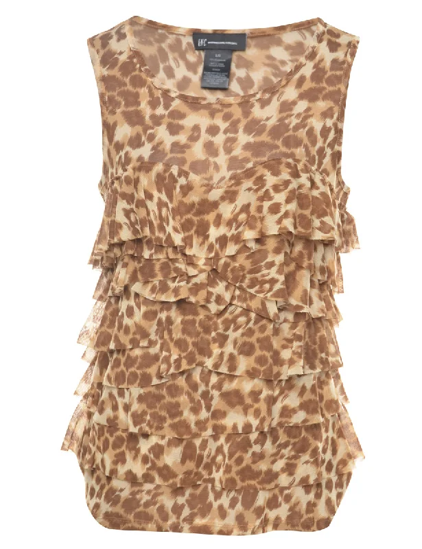 Leopard Print Top - M