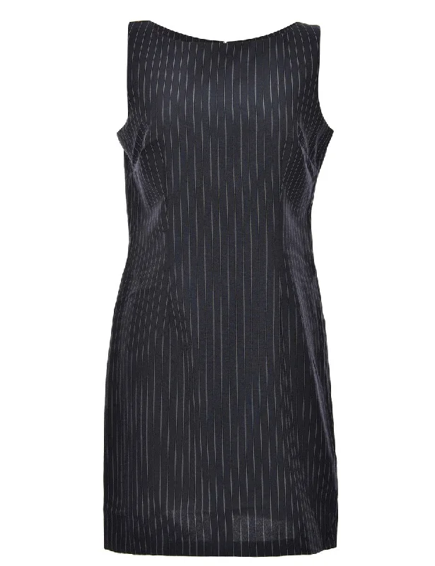 Navy Striped Scarlett Dress - M