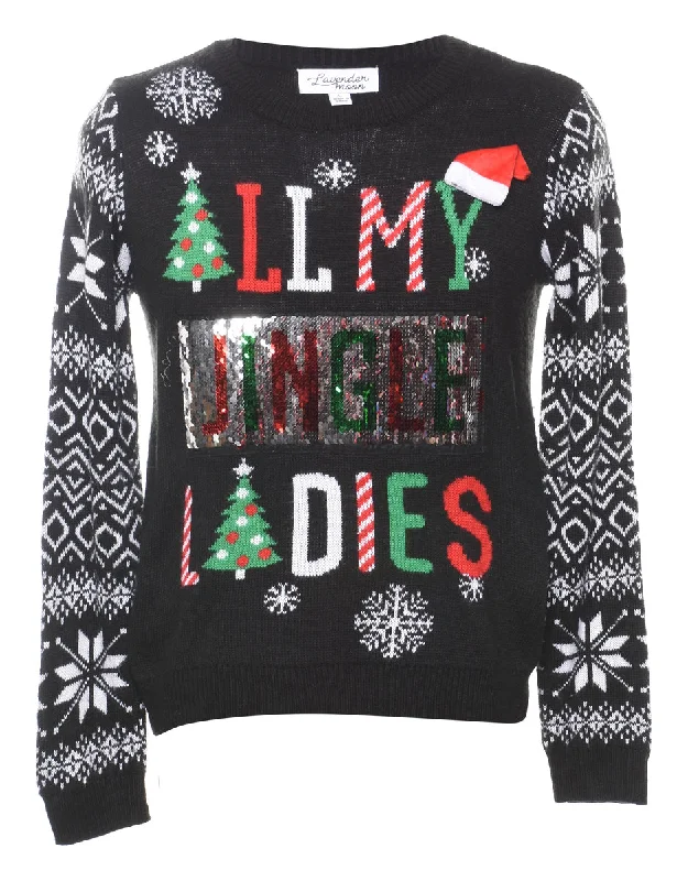 Nordic Sequins Christmas Jumper - M