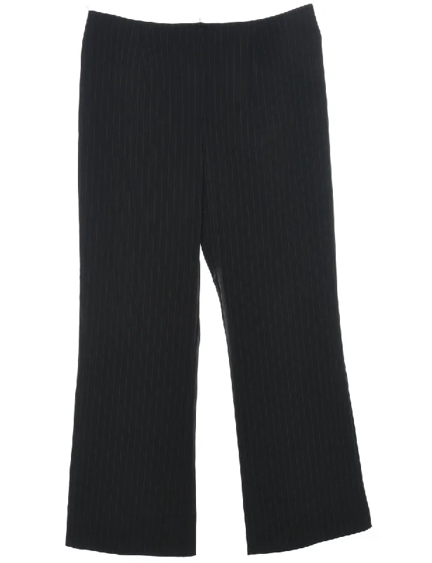 Pinstriped Black Classic Trousers - W31 L28