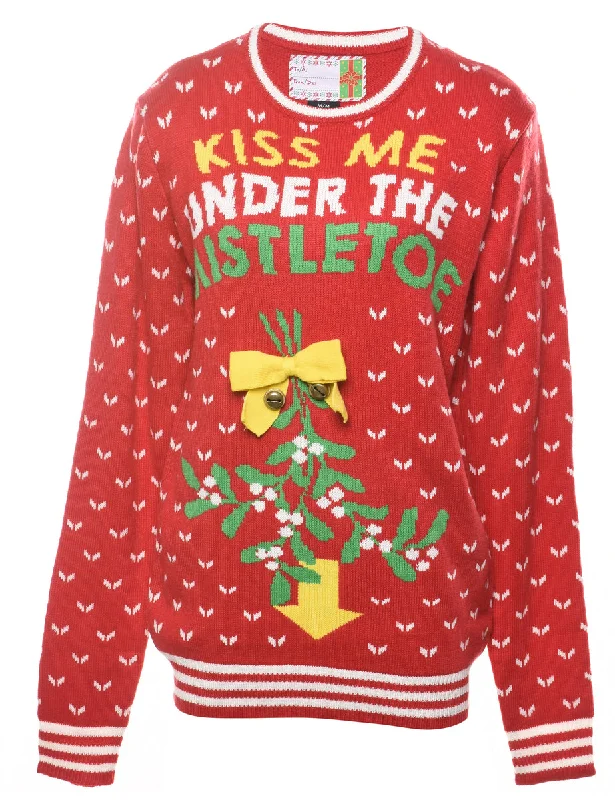 Red Christmas Jumper - M