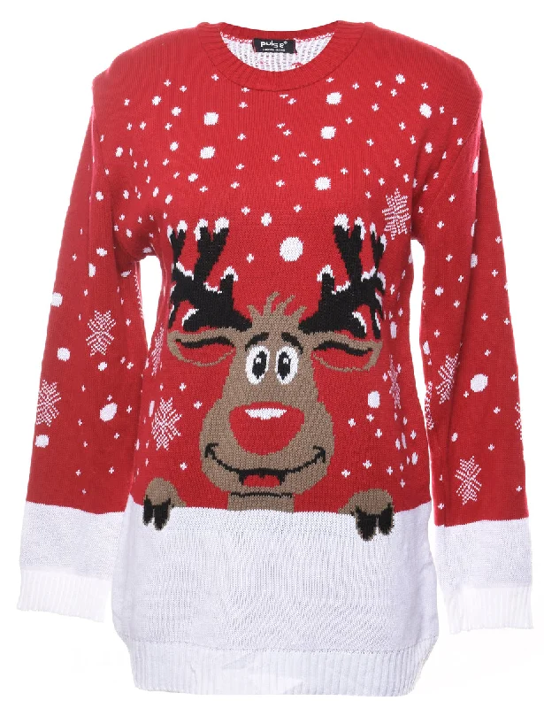 Red Christmas Jumper - S