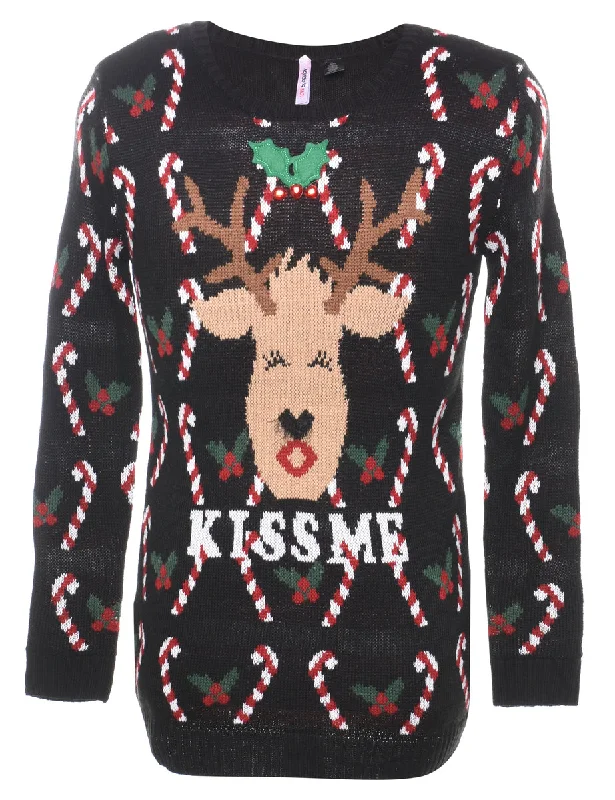 Reindeer Christmas Jumper - S