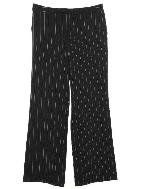 Striped Black Trousers - W30 L31