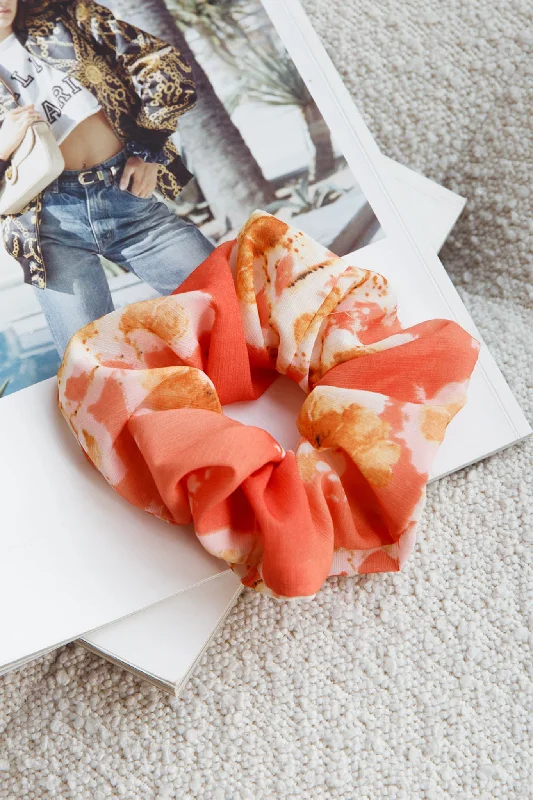 Chouchou Scrunchie Floral Orange