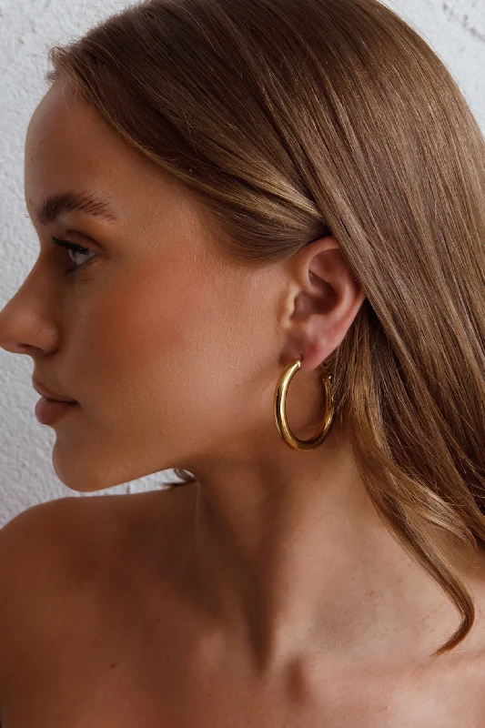 Medusa Hoop Earrings Gold