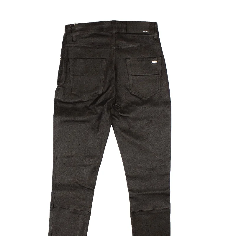 Amiri Nappa Stretch Leather 5 Pocket - Black