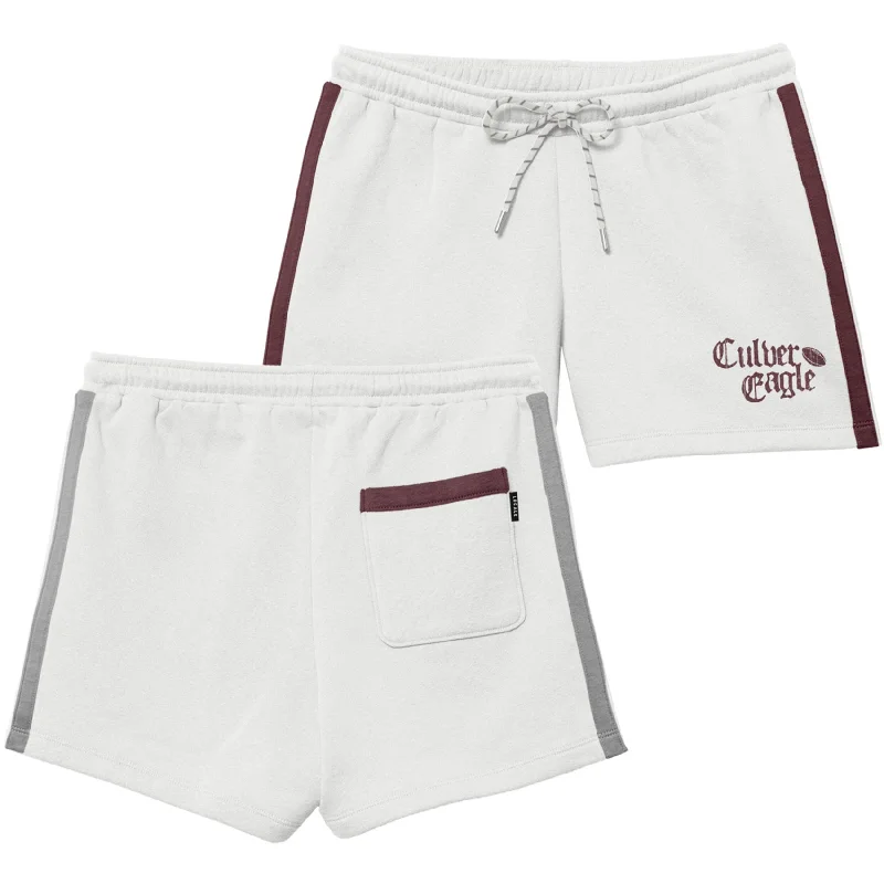 Locale Chaser Striped Short - White/Grey/Maroon