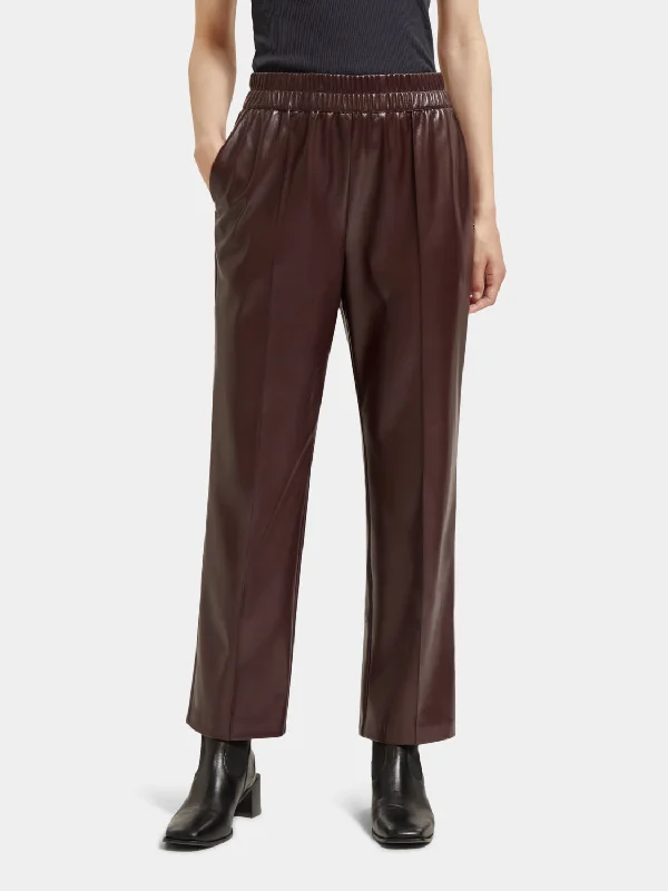 Estelle faux leather jogger pants